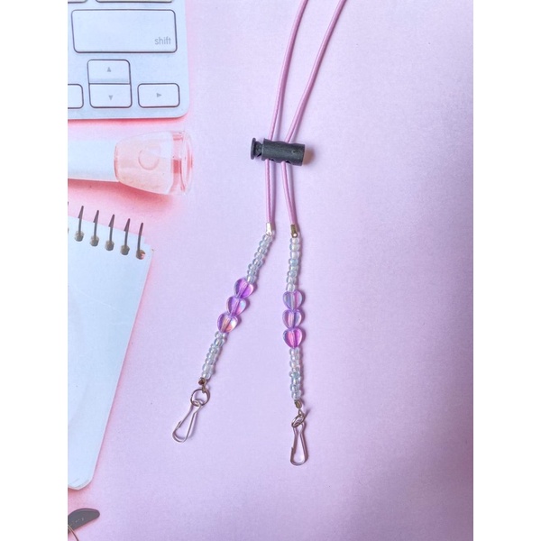 Konektor Masker Strap Mask 2in1 Mutiara Kristal-KSM 19