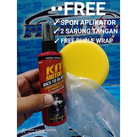 PENGHITAM BODY TRIM MOTOR MOBIL KIT BACK TO BLACK 115ML TAHAN LAMA SPRT BARU