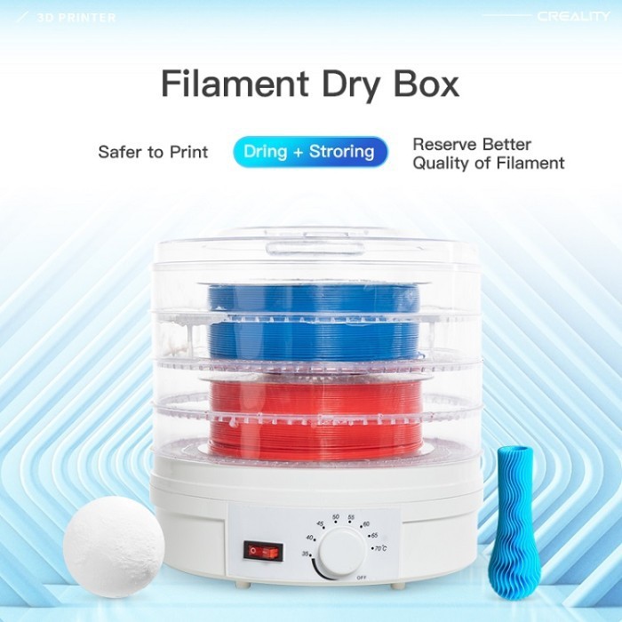 Creality 3D Filament Dehydrator Pengering Dry Box for 2 Roll Filament