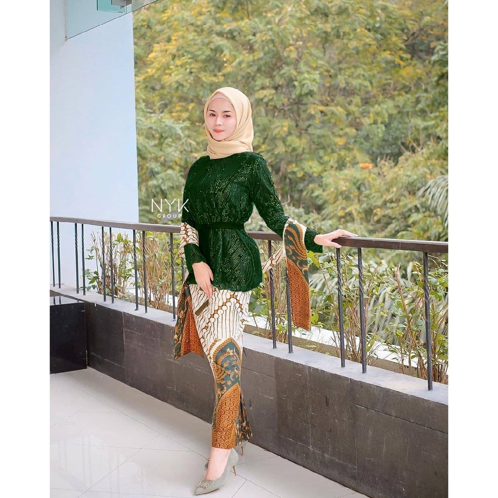 (Ready 4 Warna) Setelan Kebaya Batik Mika Series Nirmala Parang