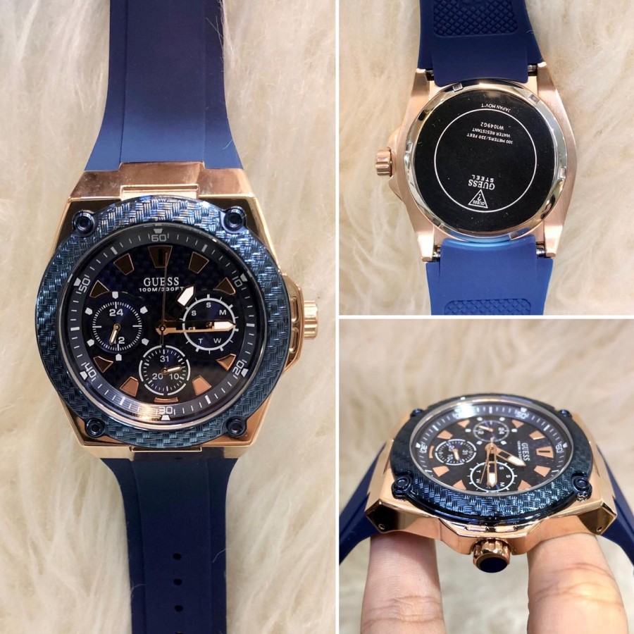 Impor JAM TANGAN PRIA MEREK GUESS MULTIFUNCTION KUALITAS PREMIUM DIAMETER 45 Garansi 1th