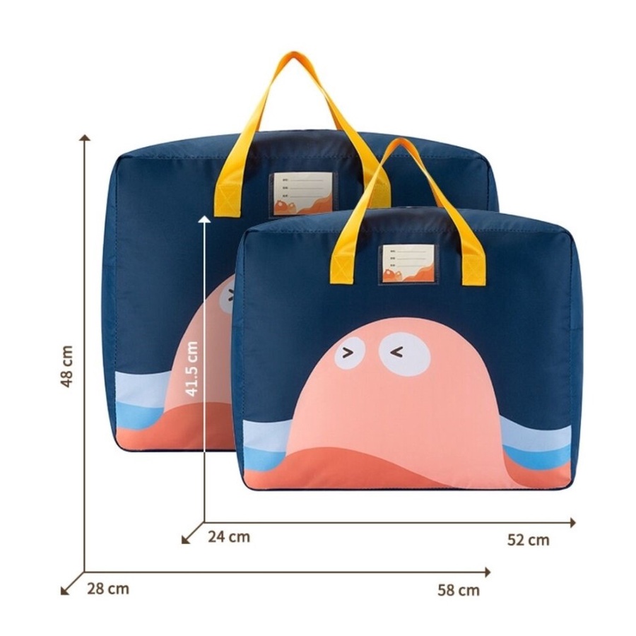 Tas Jinjing Jumbo Tas Selimut Bedcover Pakaian Bahan Kain Oxford Lembut Large Storage Bag