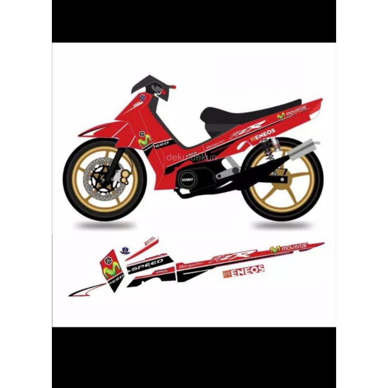 striping variasi Fiz R movistar merah