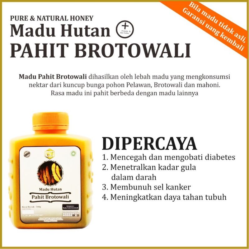 

Madu Hutan Pahit Brotowali Lebah Apis Dorsata - Garansi 100 % Madu Asli