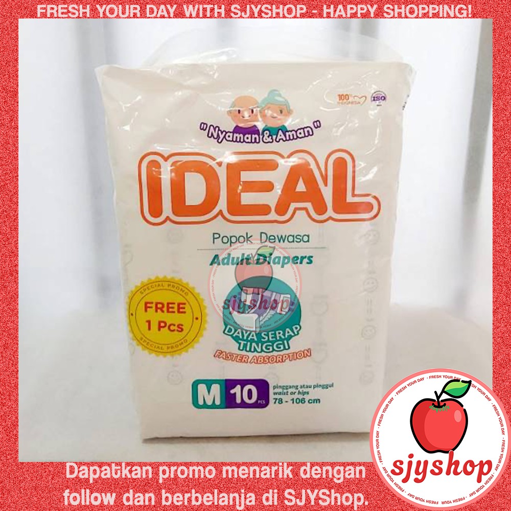 SJYShop -  Ideal Adult Diapers / Popok Dewasa M10