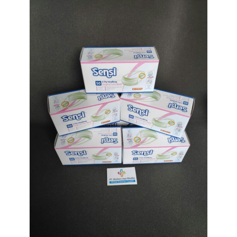 masker sensi hijab 3ply isi 50pcs