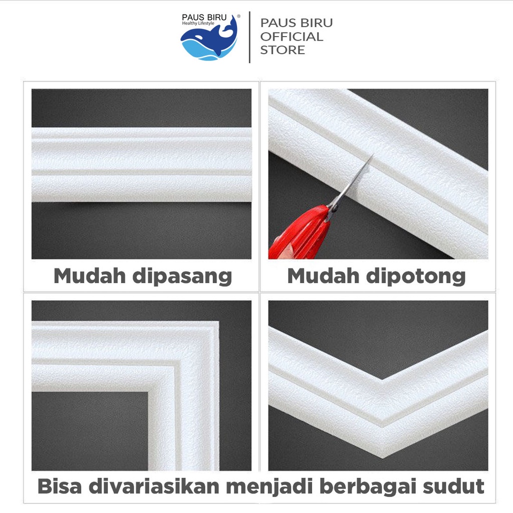 Wallpaper List Foam Wallborder Foam 3D / Wall Border List / List dinding 3D 2.3 Meter-2