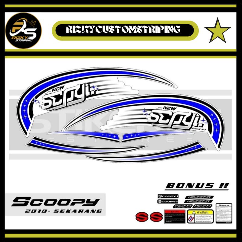 STIKER STRIPING VARIASI HONDA SCOOPY 2010/2022# STRIPING VARIASI HONDA SCOOPY GRAFIS MOTIF.