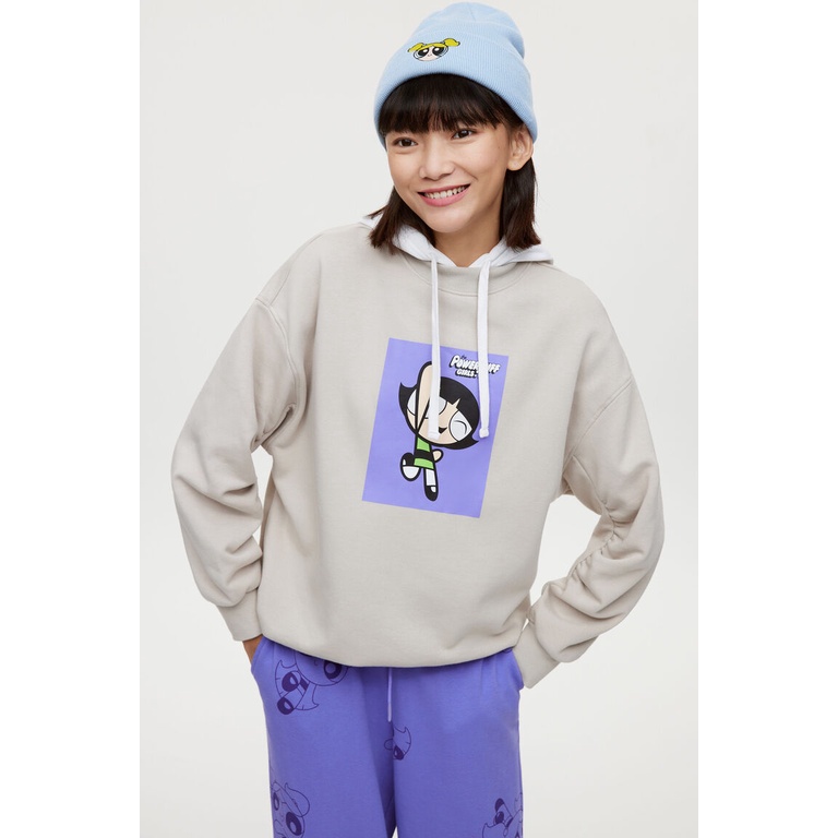 Hoodie H&amp;M PowerPuff Girls Cartoon Hoodie Hnm Wanita Pria Sweater PowerPuff Girls