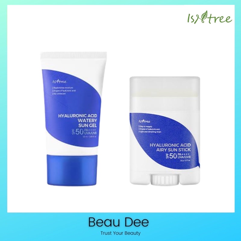 ISNTREE Hyaluronic Acid Watery Sun Gel, Airy Sun Stick 50ml Sunscreen