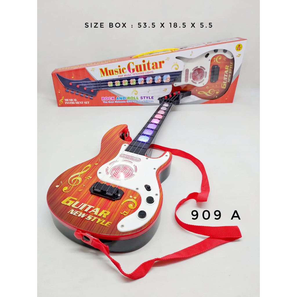 Mainan Anak Gitar Elektrik Guitar Musik Music - Edukasi kode 909A/B