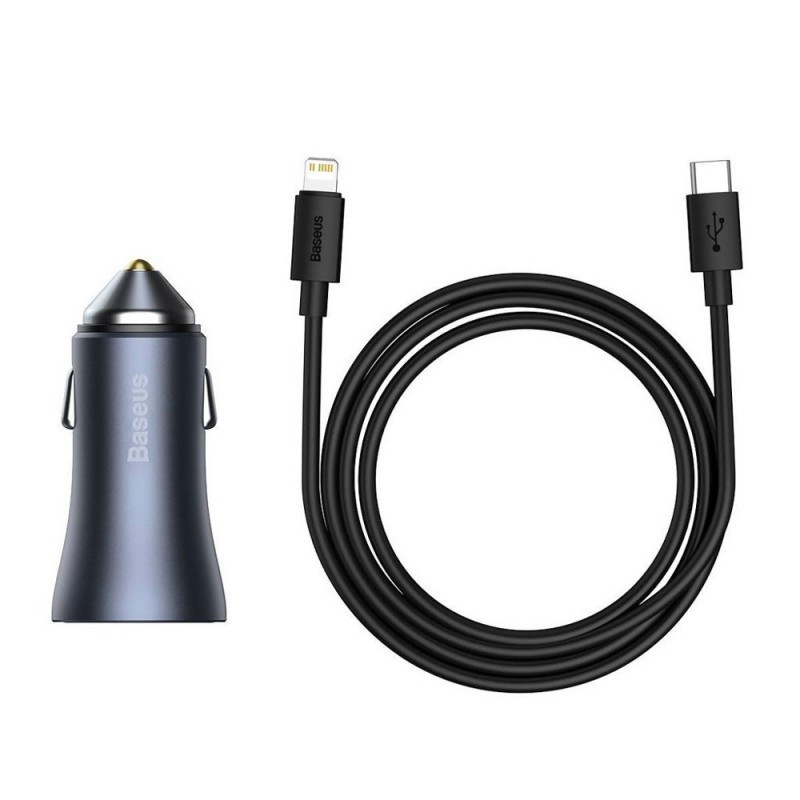 Jual Baseus Car Charger C C 40W Dual Quick Charger Set Black Shopee