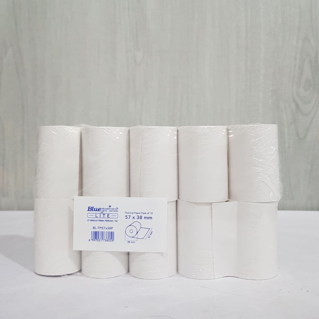 Kertas Thermal Paper 57x38 mm Struk Kasir Nota BLUEPRINT Lite 57 x 38