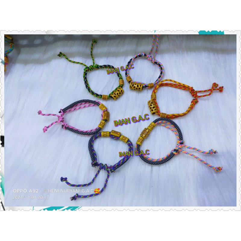 Gelang tumpuk tali etnik isi 12pcs harga lusinan/gelang tali peria wanita/gelang bahan tali