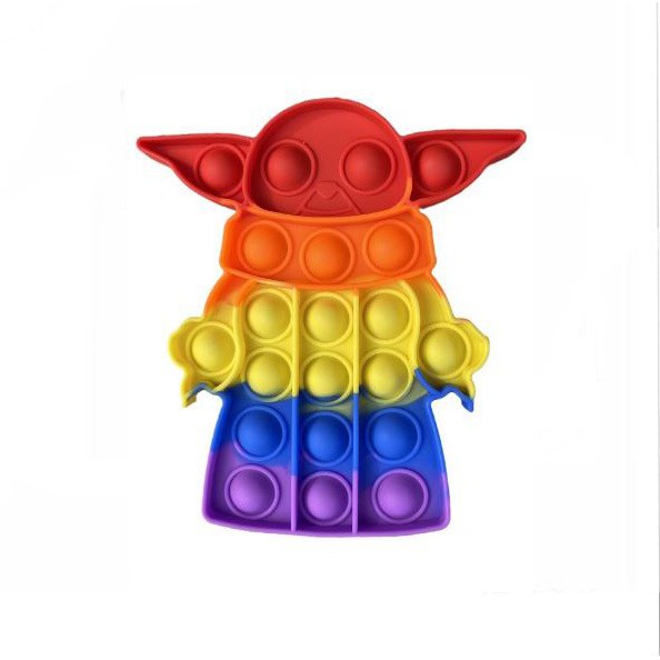 [Grosir] POP IT MURAH RAINBOW UNICORN fidget push Pop Its Fidget Toy Push bubble kids POPIT-Yoda