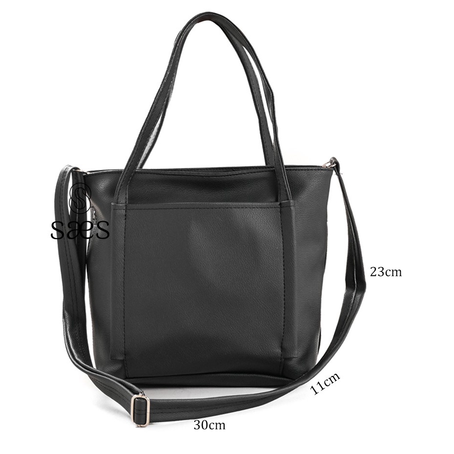 SAES Magnolia Tas Selempang &amp; Bahu Wanita Tas Mini Totebag Vintage Retro Handbag Top Handle Bag Multifungsi Hitam Saes shop 001
