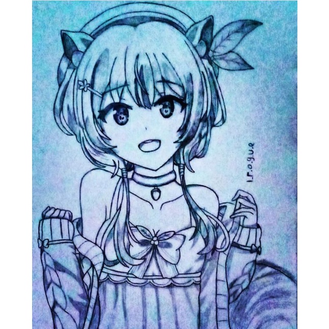 

sketch art vtuber hololive Indonesia ayunda risu