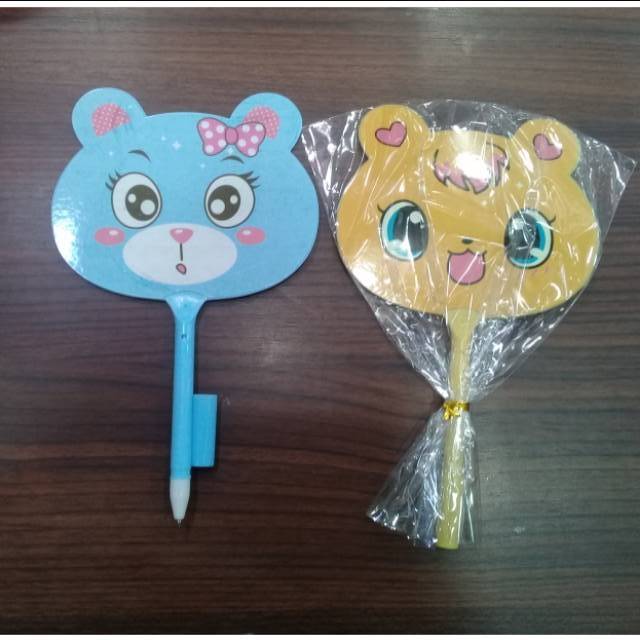 

Souvenir pulpen kipas plastik karakter isi 50 pcs