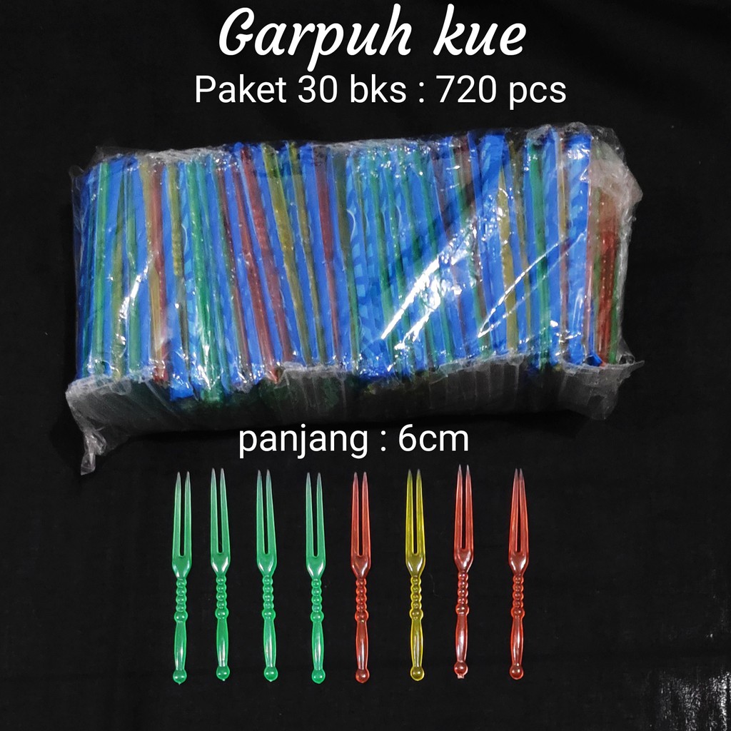 Garpuh Kue (isi 30bks) Tusuk Kue, Garpuh Plastik, Garpuh Buah