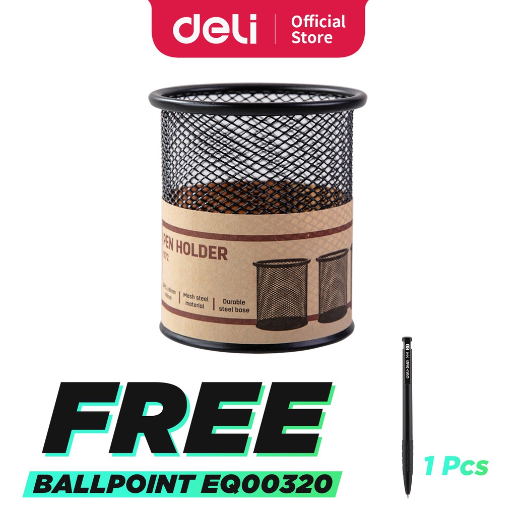 

Deli Tempat Pulpen 91 x 98mm 65g Warna Hitam Bahan kuat Tahan Lama E9172