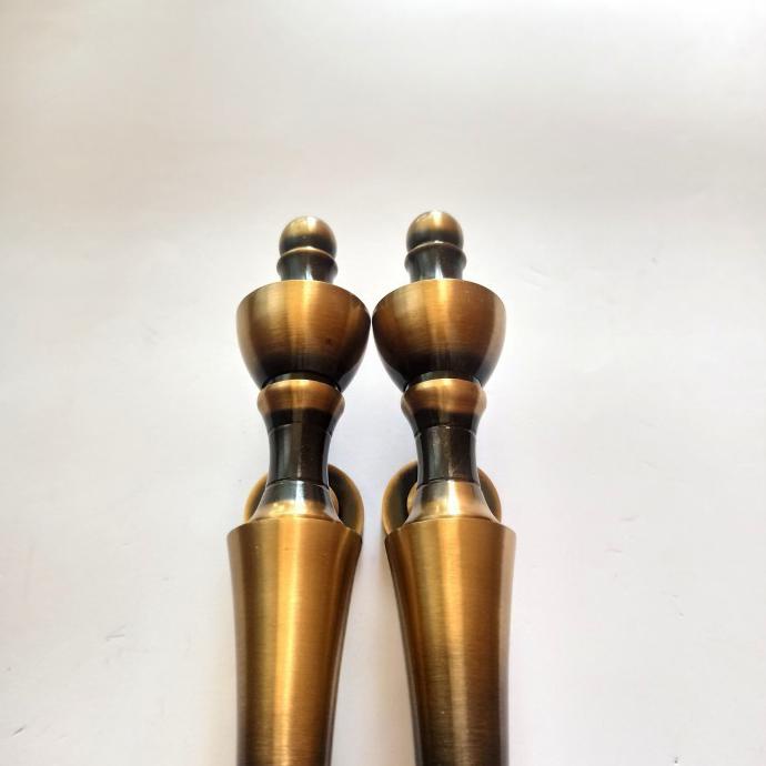 GAGANG PINTU HANDLE PINTU KUNINGAN DAHLIA 35CM ANTIK