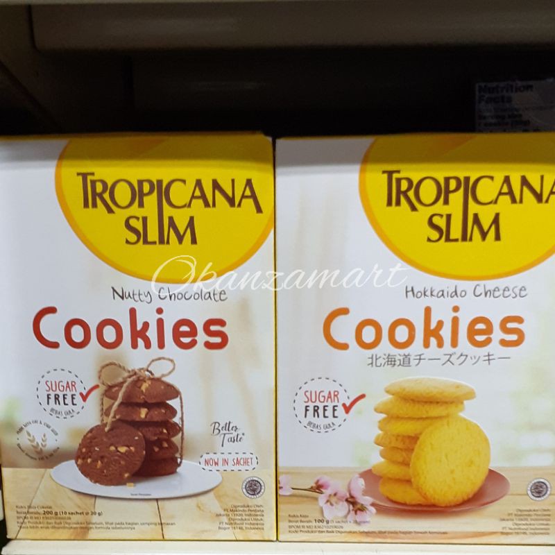 

Tropicana Slim Cookies Nutty Chocolate|Hokkaido Cheese 200gr