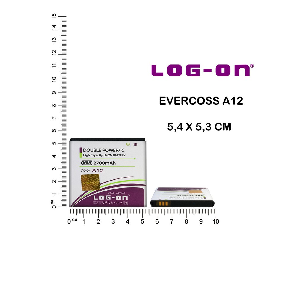 (promo) LOG - ON Baterai everCOSS A12 - batre cross a26 battery ORIGINAL