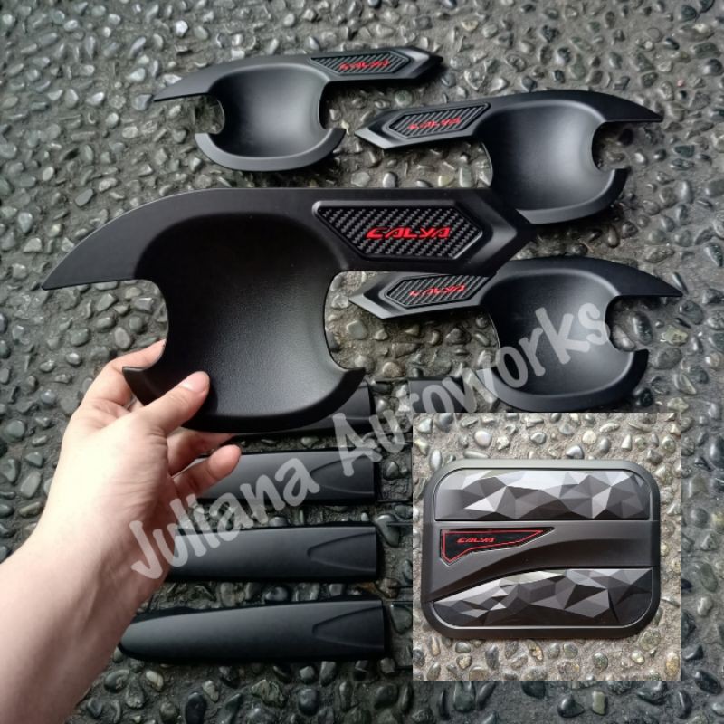 Outer handle tank cover bensin Toyota Calya hitam doff