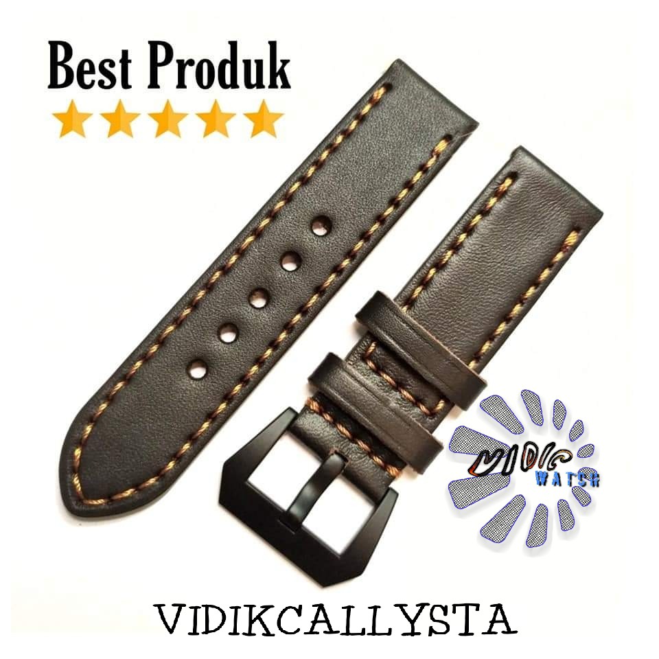 Strap Tali jam Tangan Kulit Asli 24mm 24 mm Original Drake brown