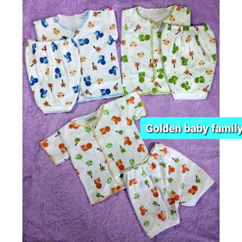 3 Pcs Setelan Baju Pendek Shankusen/Baju Santai Bayi/Bagus/Halus