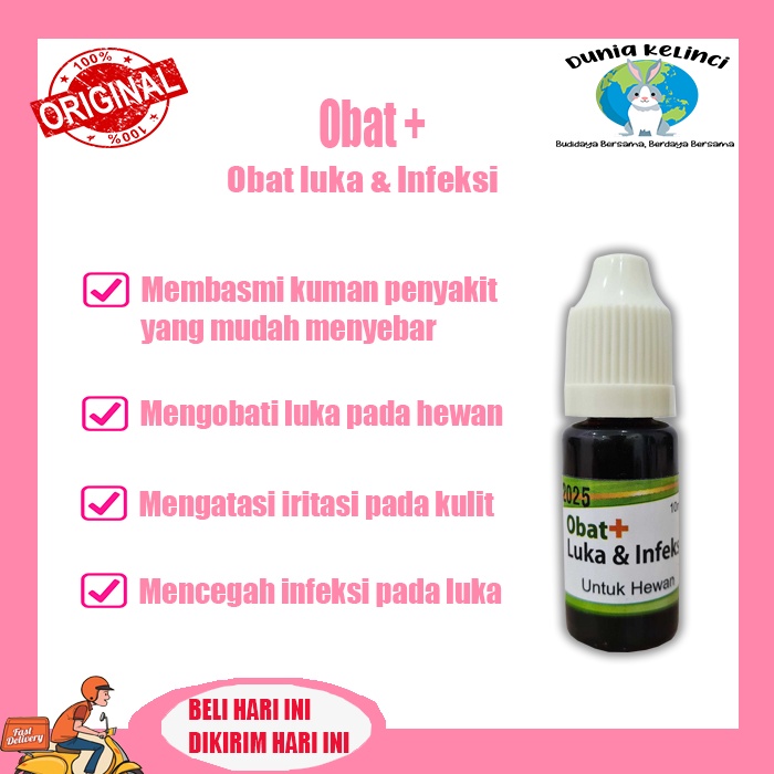 Obat luka dan infeksi hewan 10 ml Kucing Anjing Kelinci