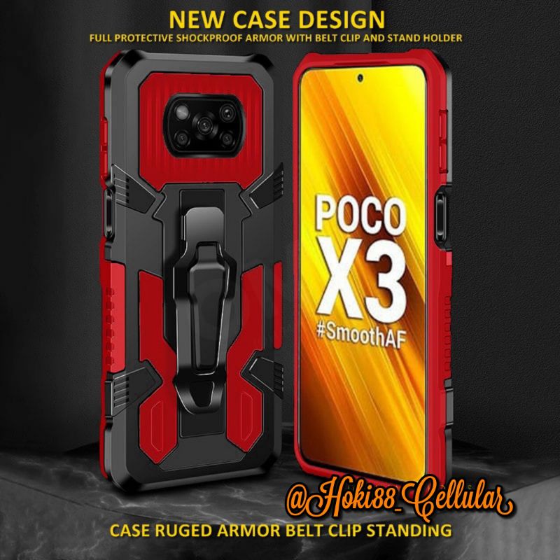 Hard Case Xiaomi Poco X5 Poco X3 Poco X3 Pro Poco C3 Poco F3 Poco M3 Poco M3 Pro Poco M4 Pro 5G Case H8 I-Crystal Transformer Robot Ironman Kickstand