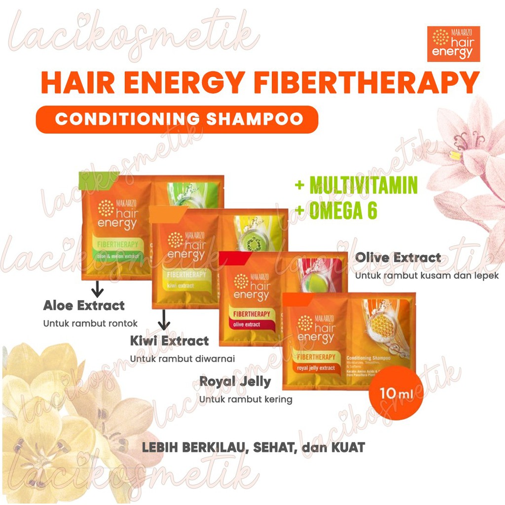 ✨LACIKOSME✨ [10 ML] MAKARIZO HAIR ENERGY FIBERTHERAPY CONDITIONING SHAMPOO