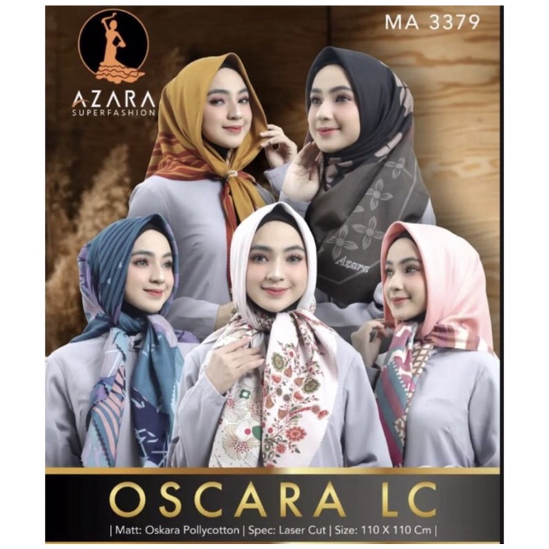 Promo HIJAP OSCARA AZAHRA LC motif terbaru premium