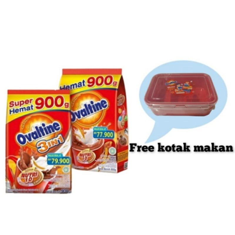 

Paket Ovaltine 3 in 1 & Ovaltine Classic Susu Bubuk Coklat 900gr