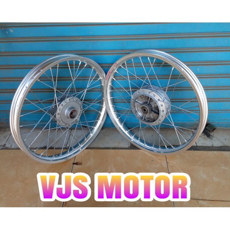 pelek VELG pariasi jari 1 set depan blakang SUPRA X 125 lama Old blum dis ORI ASLI HONDA AHM