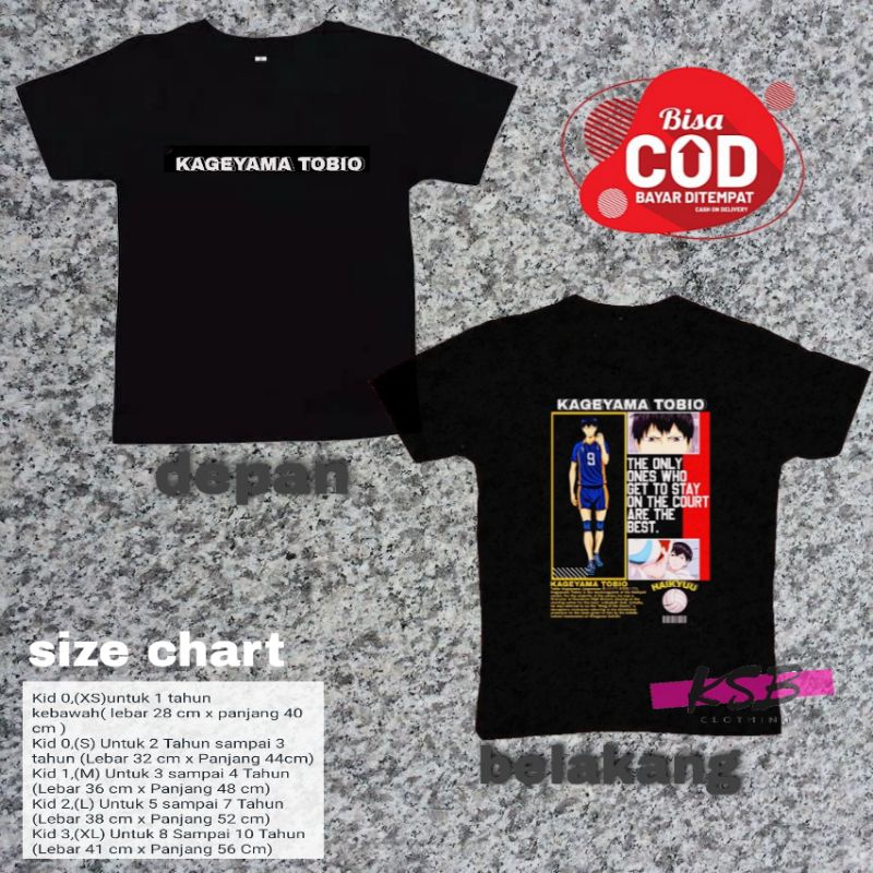 baju kaos anak laki laki anime haikyu/kaos anak haikyu/t-shirt haikyu/kaos anak import/kaos anak mur