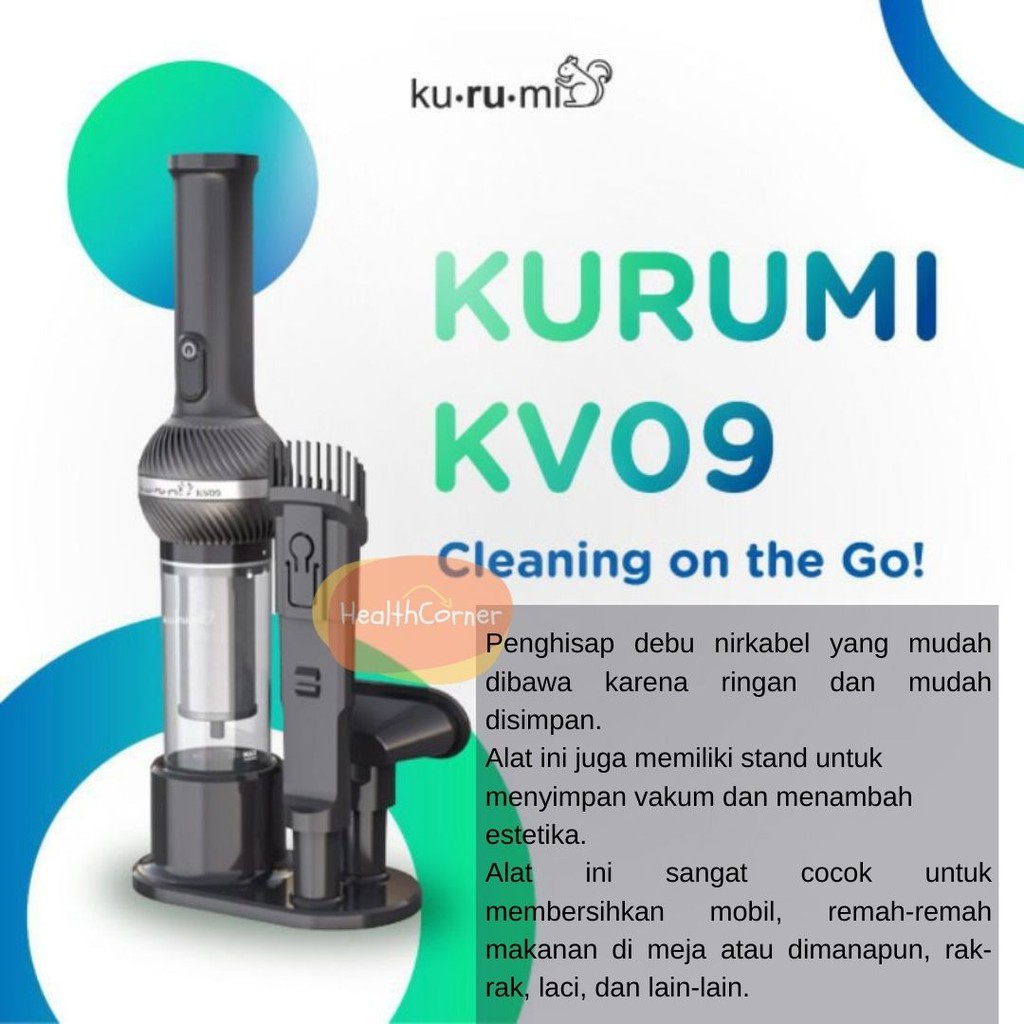 Kurumi KV09 Cordless Car Vacuum Cleaner [ Cleaning on the go vacuum ]