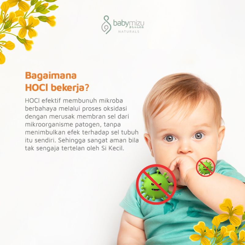 BABYMIZU Baby Sanitizer - Hypoallergenic Baby Sanitizer, Sanitizing Water 100% Natural, Food Grade, Multi Purpose Cleanser