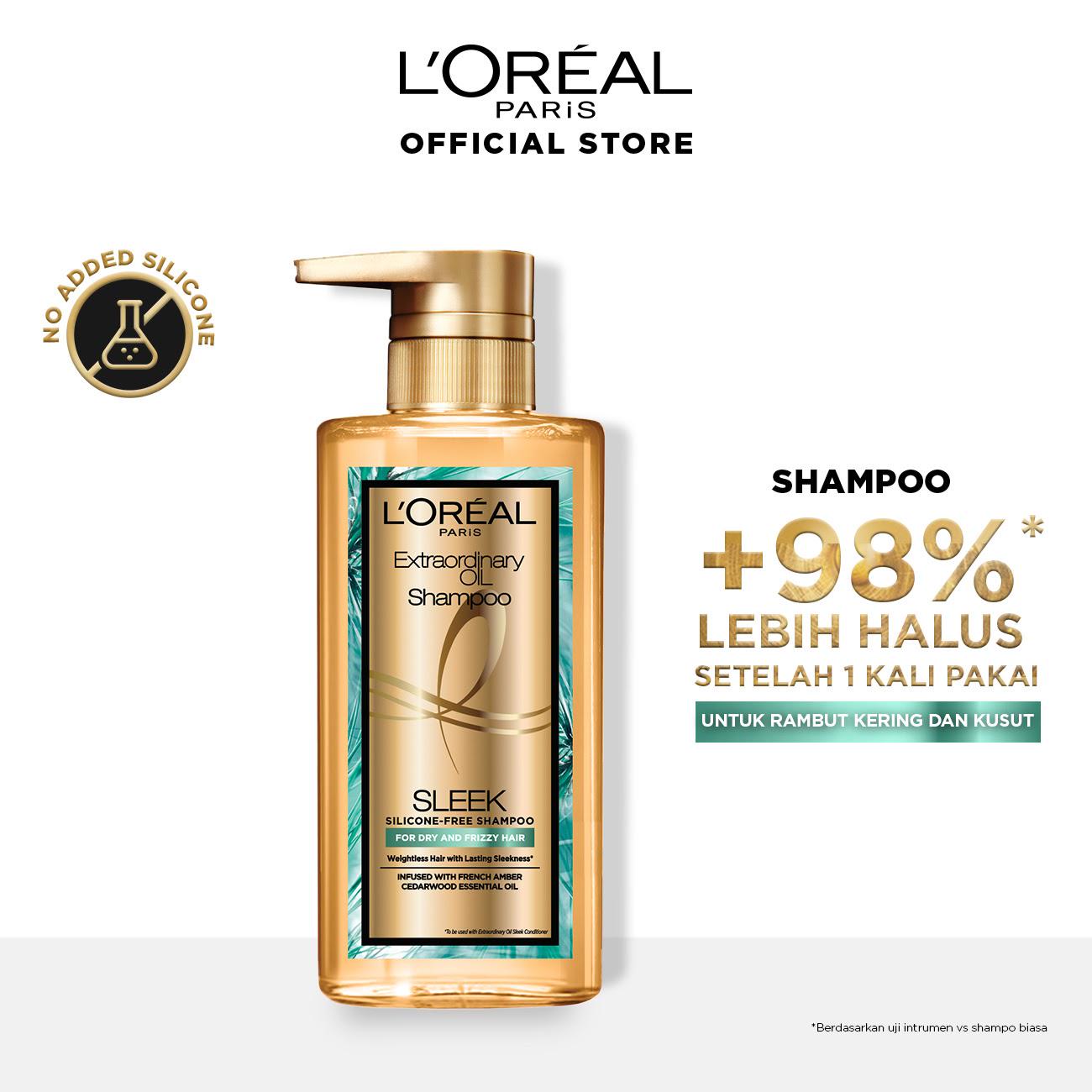 Loreal Paris Extraordinary Oil Premium Shampoo -440ml -sleek -perawatan Rambut Loreal Shopee Indonesia