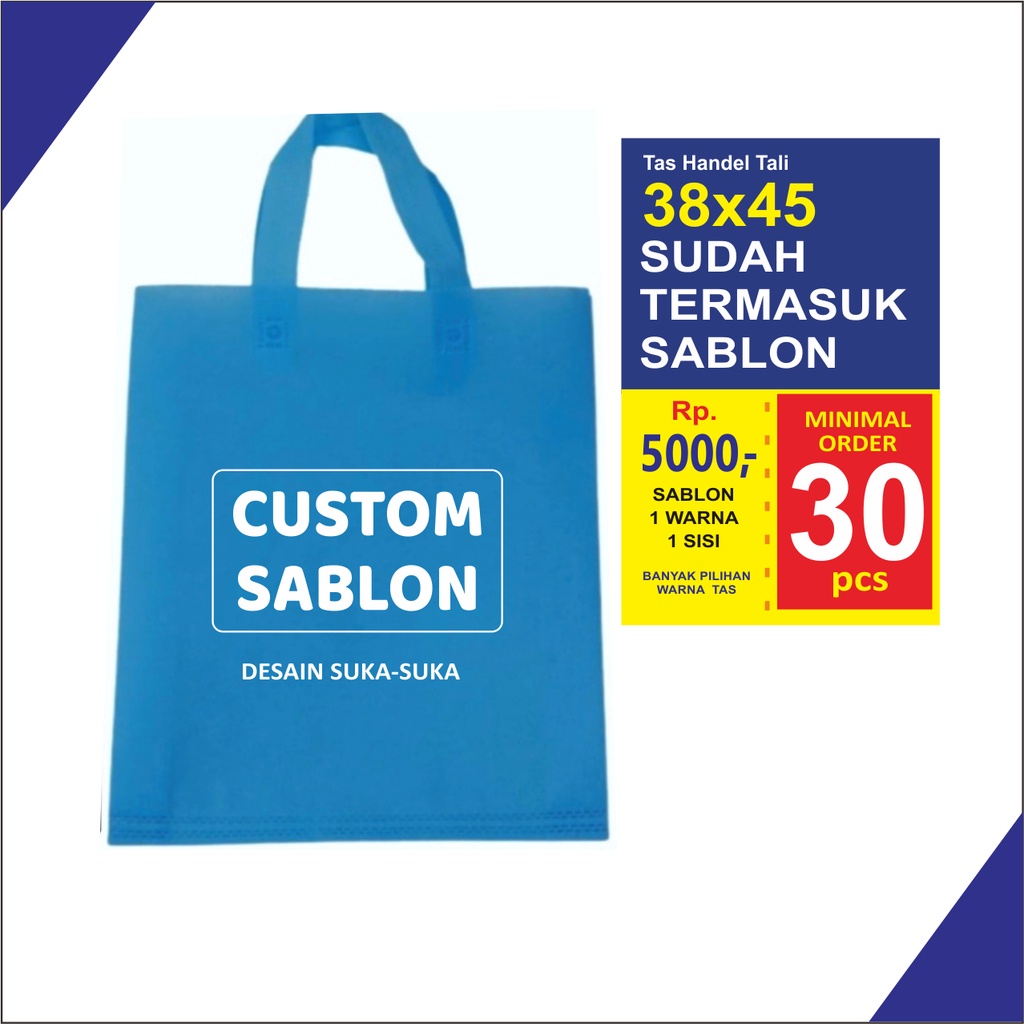 Tas spunbond sablon / Goodie bag - Custom