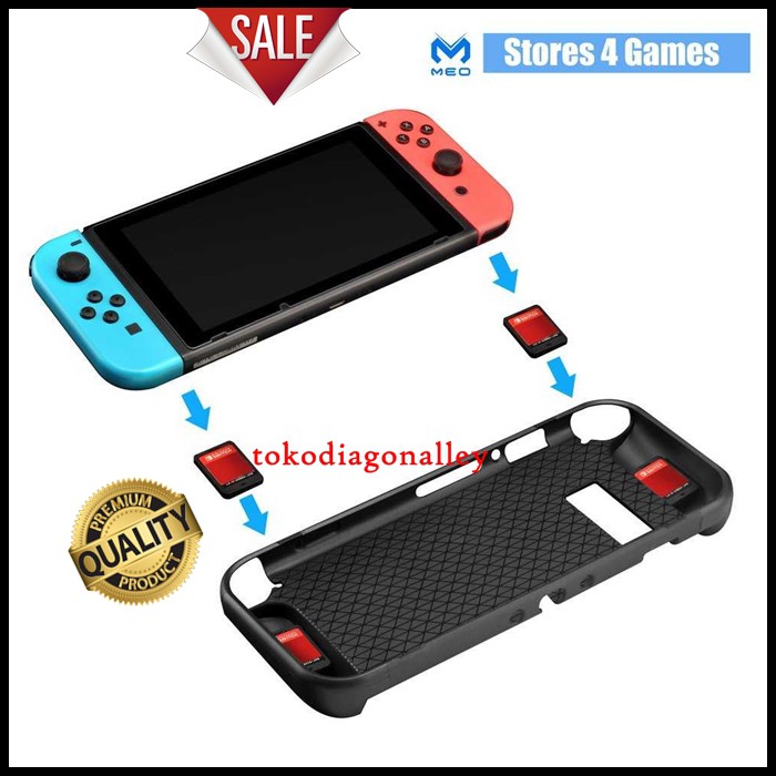 Casing Nintendo Switch Grip Handle dengan Game Card Slot