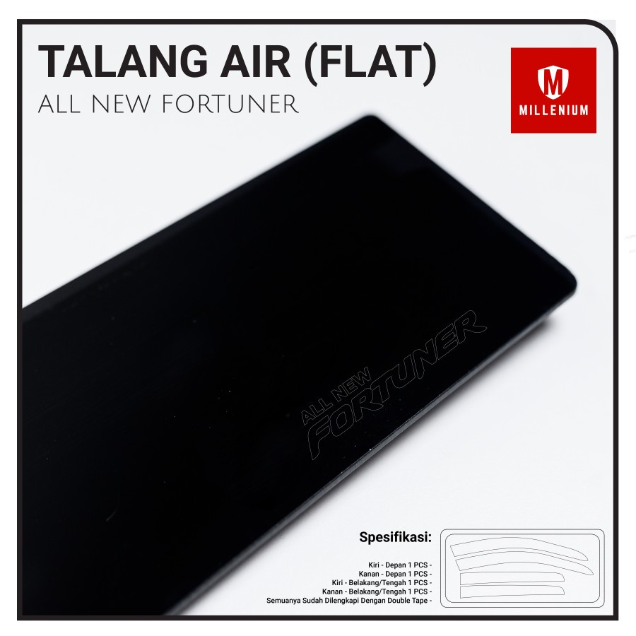 TALANG AIR PINTU MOBIL TOYOTA ALL NEW FORTUNER 2016 - 2023 MODEL FLAT