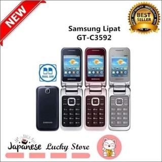 HANDPHONE SAMSUNG LIPAT GT C3592 HITAM HP SAMSUNG JADUL