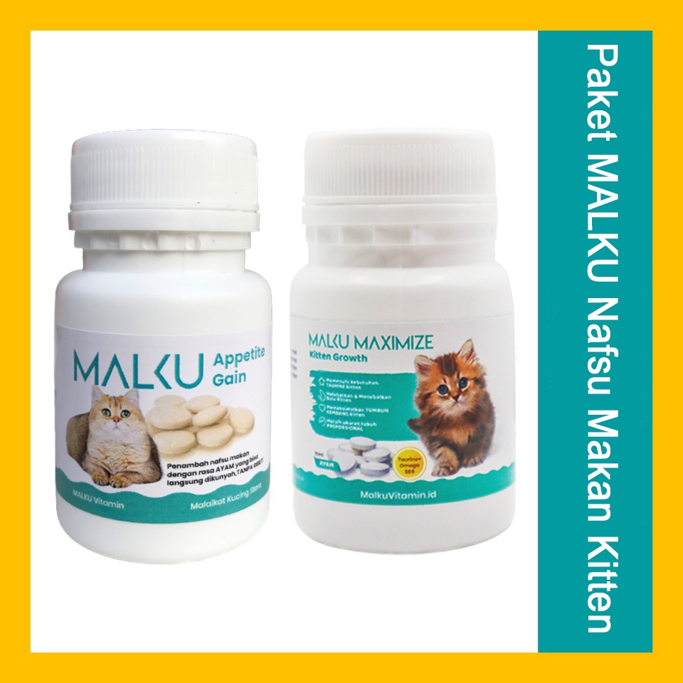 Paket MALKU Nafsu Makan &amp; Bulu Lebat Kitten - Malku Vitamin