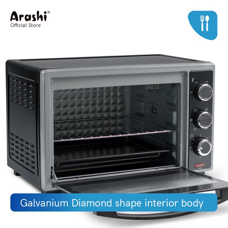 ARASHI M26B 26 Liter - Oven Elektrik Kapasitas 26 Liter