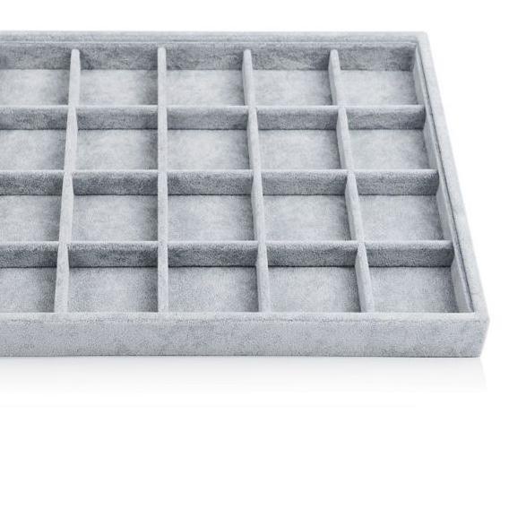 Baki Display Penyimpanan Perhiasan Anting Kalung Gelang Cincin Tutup Mika Bahan Velvet bludru