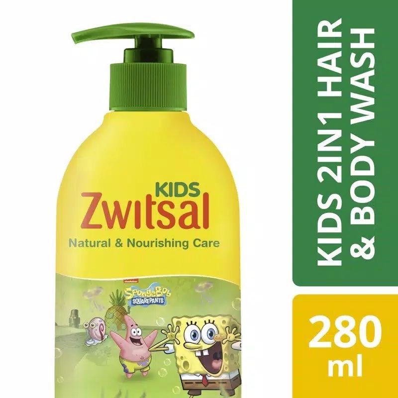 ZWITSAL KIDS 2in1 HAIR AND BODY WASH 280ml-ZWITSAL SABUN DAN SHAMPO ANAK