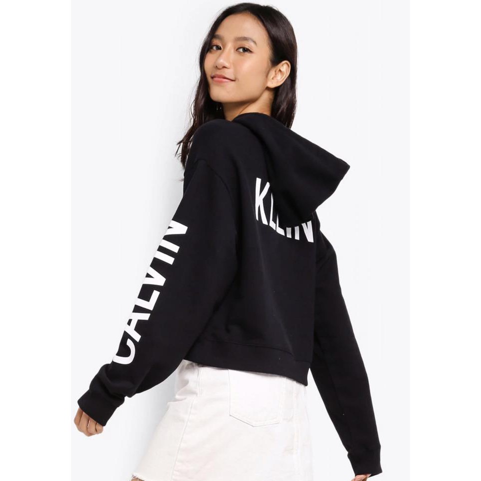 Calvin Klein Crop Institut Hoodie Terlaris