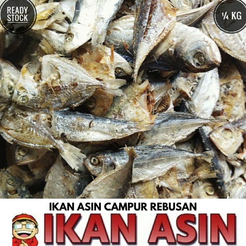 

Ikan Asin CAMPUR / SAMPAH 250 gr